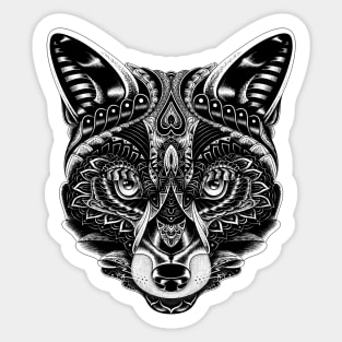 Fox Ornate Sticker